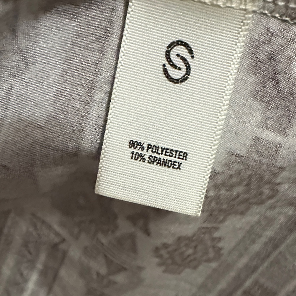 Sterling & Stitch Cream, Brown, Gray Print Shirt - Picture 6 of 8